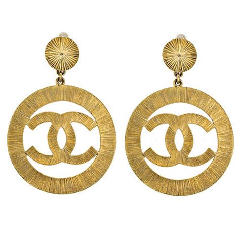 large replica chanel earrings|large Chanel inspired earrings.